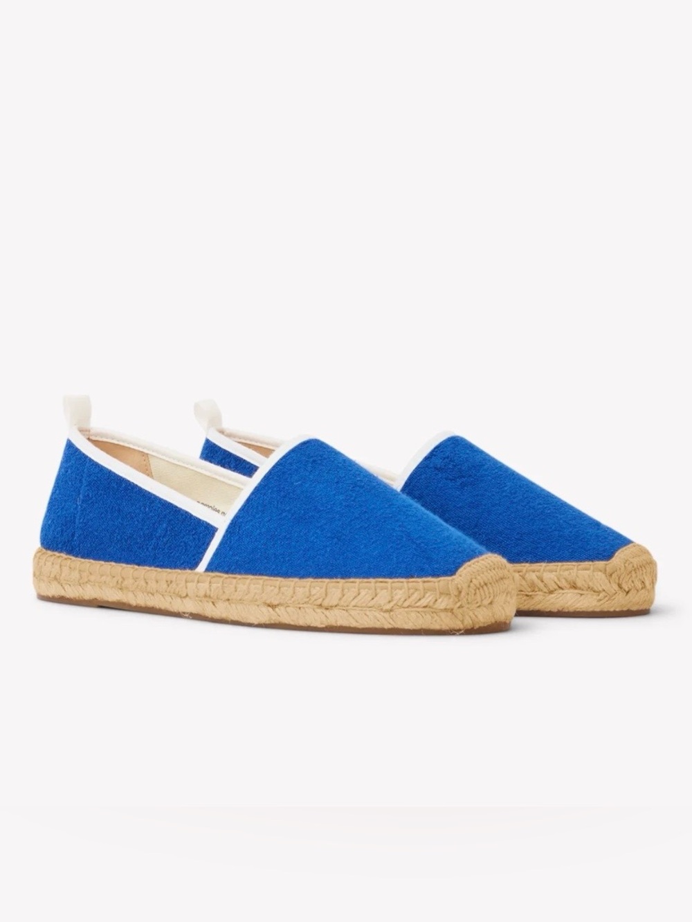Soludos Mens Original French Blue White Terry Espadrille Shoes Sz 8-8.5 New